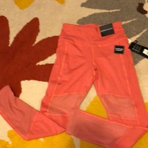 BCBG MAXAZRIAdeep coral high waisted leggings tights size S